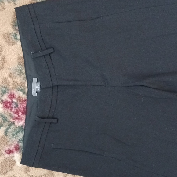 Vince wool blend trousers pants zipper fly cuffed cropped black size 8 - Picture 1 of 8